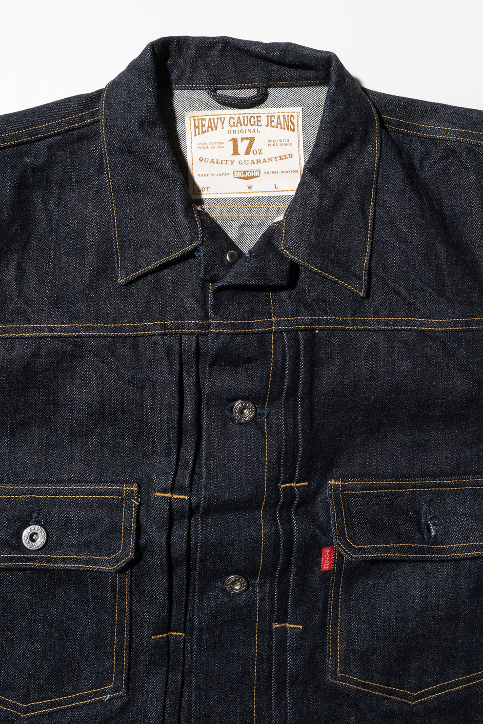BIG JOHN M6803 (001) 17oz Heavy Gauge Denim Jacket