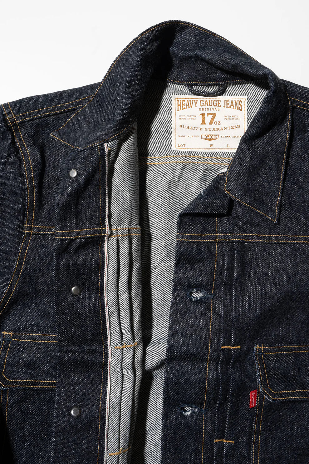 BIG JOHN M6803 (001) 17oz Heavy Gauge Denim Jacket