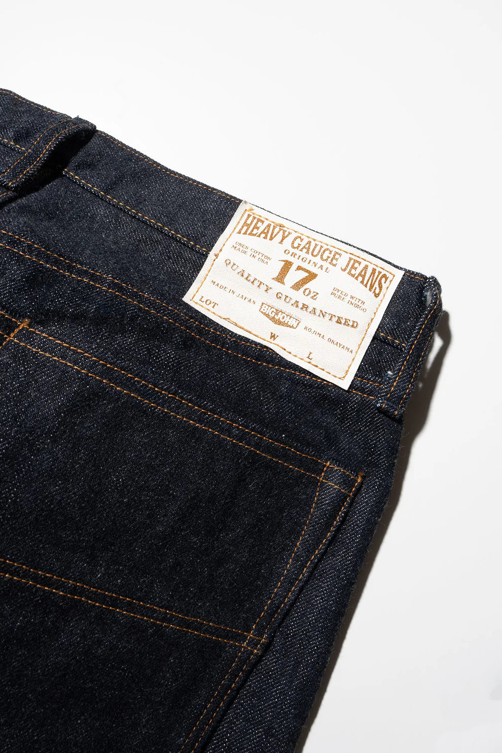 BIG JOHN M1803 (001) 17oz Heavy Gauge Denim Jeans