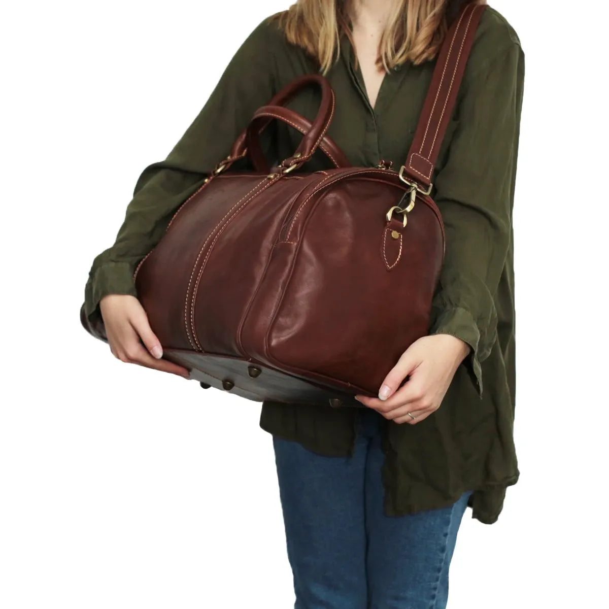Fantini Pelletteria Leather Travel Bag Firenze