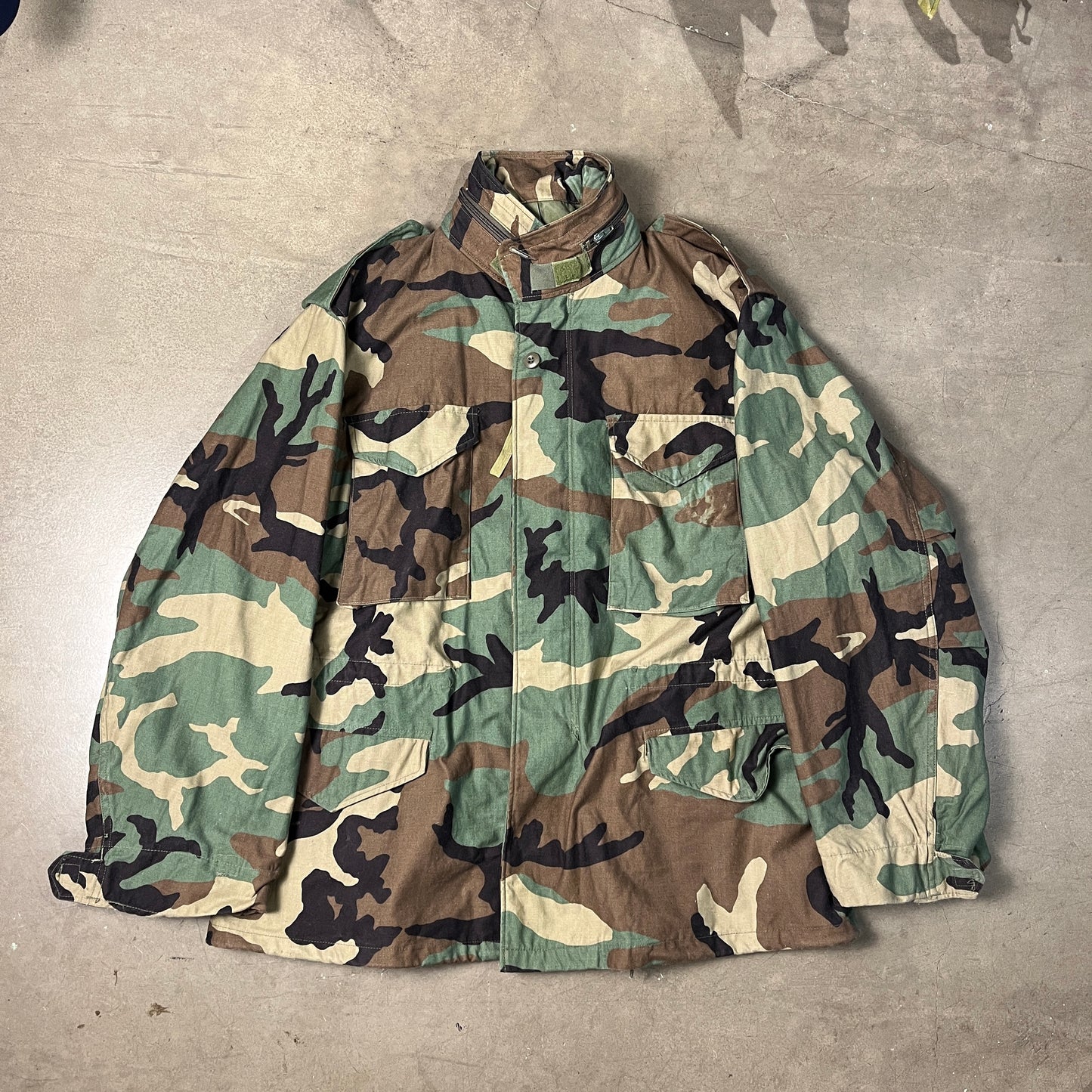 M-65 Woodland Camo Field Jacket (XL)