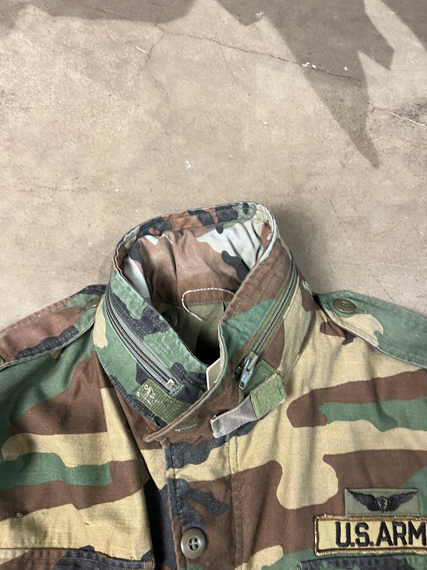 M-65 Woodland Camo Field Jacket (L)