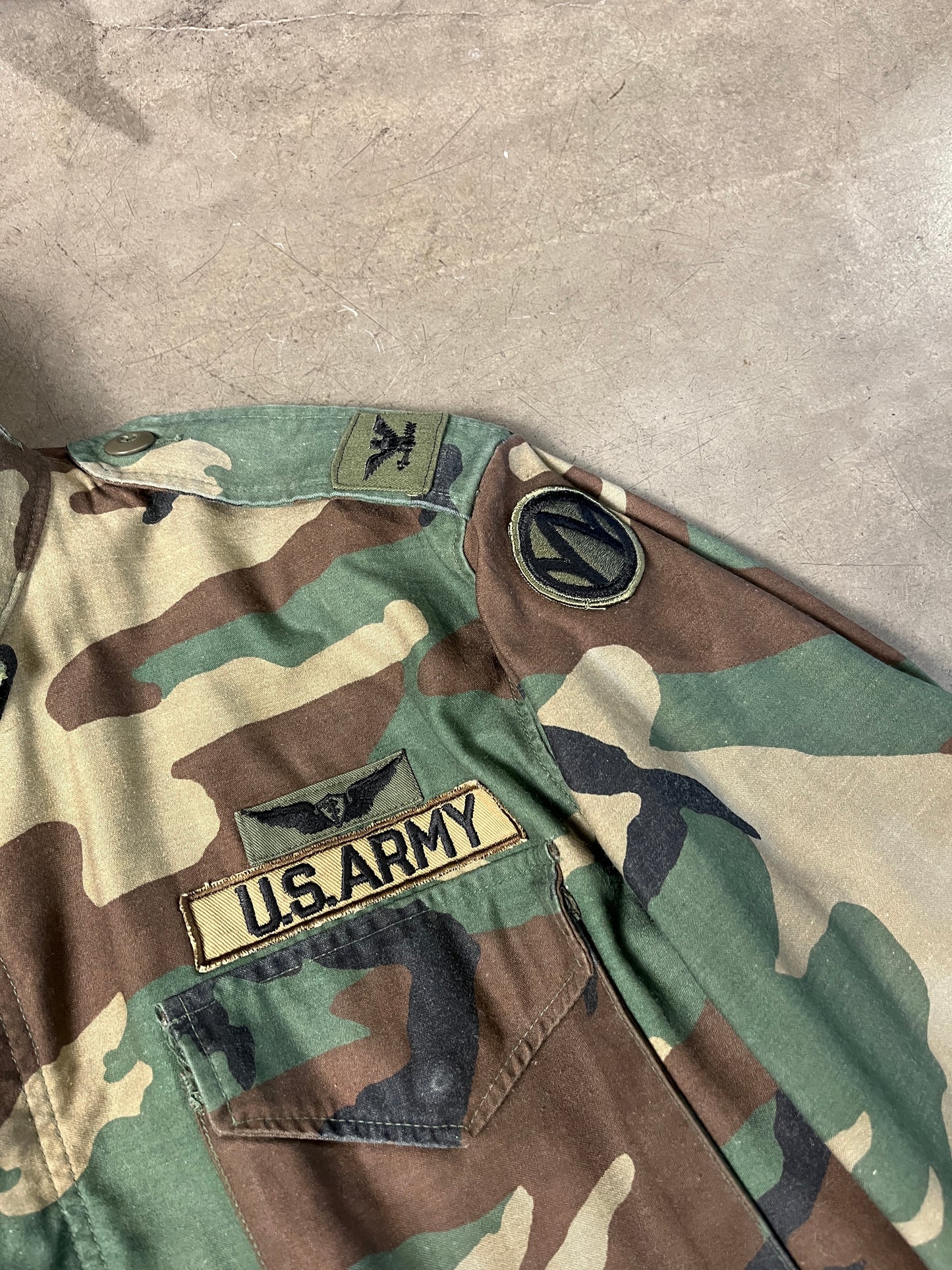 M-65 Woodland Camo Field Jacket (L)