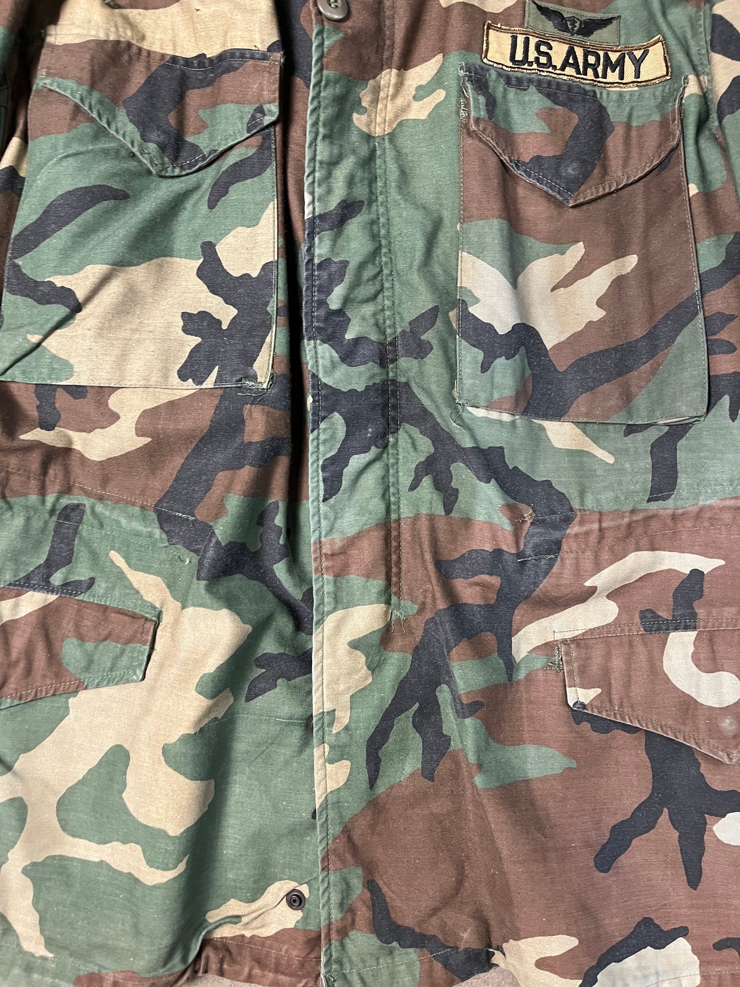 M-65 Woodland Camo Field Jacket (L)