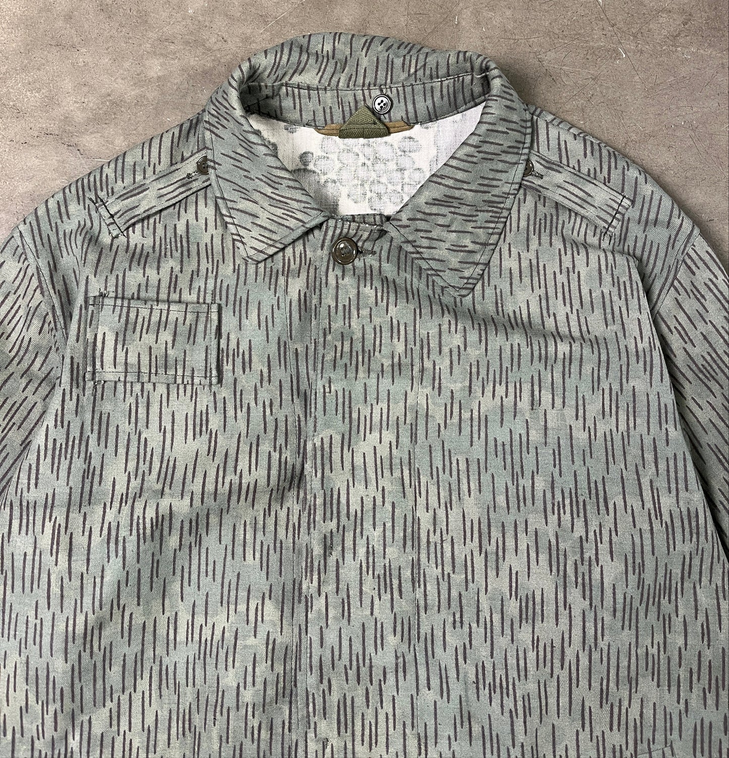 Czechoslovakian 60's Raindrop Camo Coat