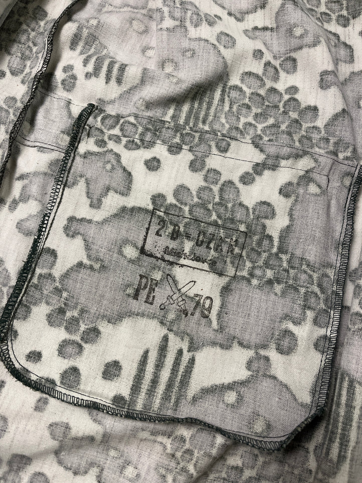 Czechoslovakian 60's Raindrop Camo Coat