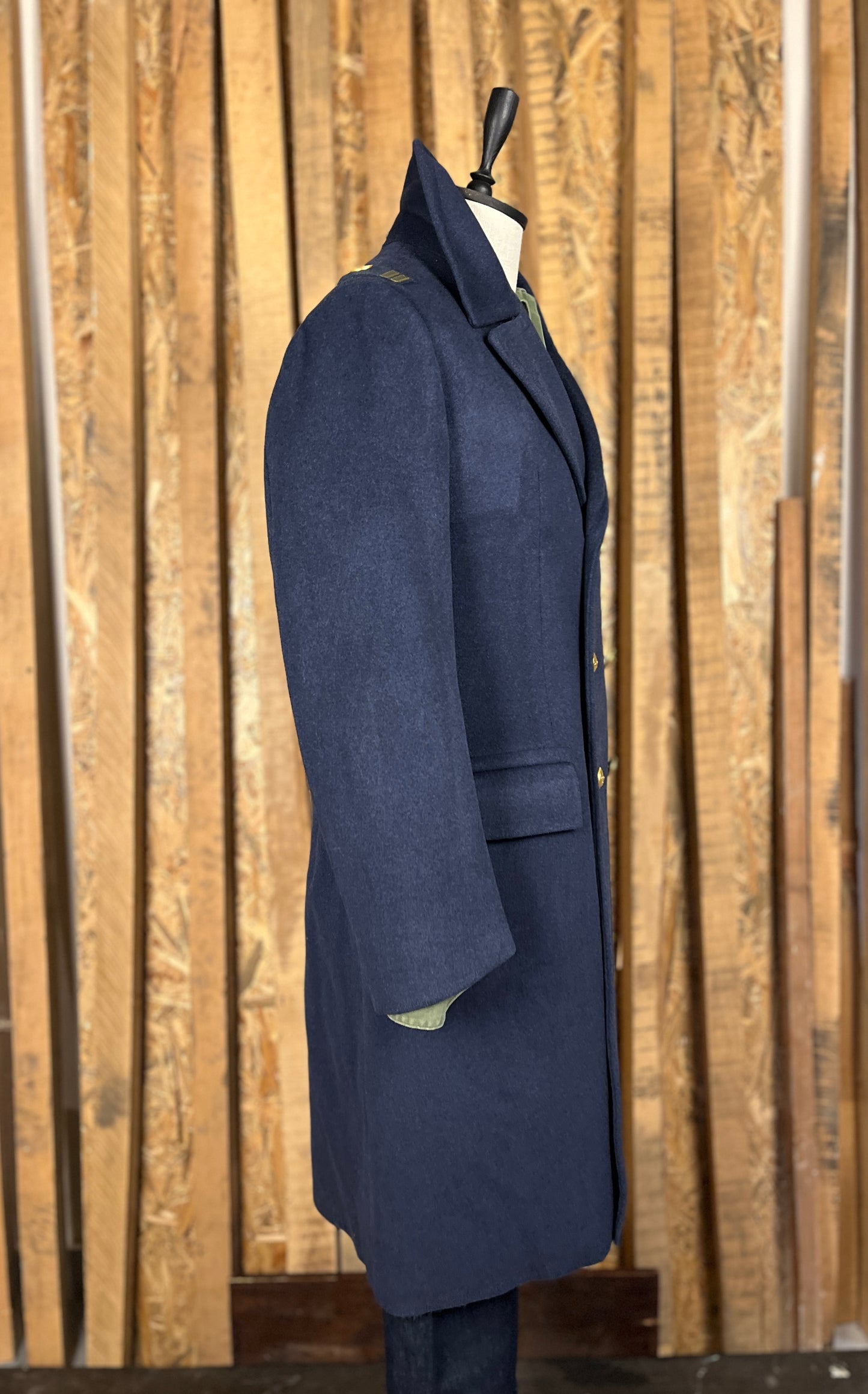 Italian Navy 100% Wool Coat (L-XL)