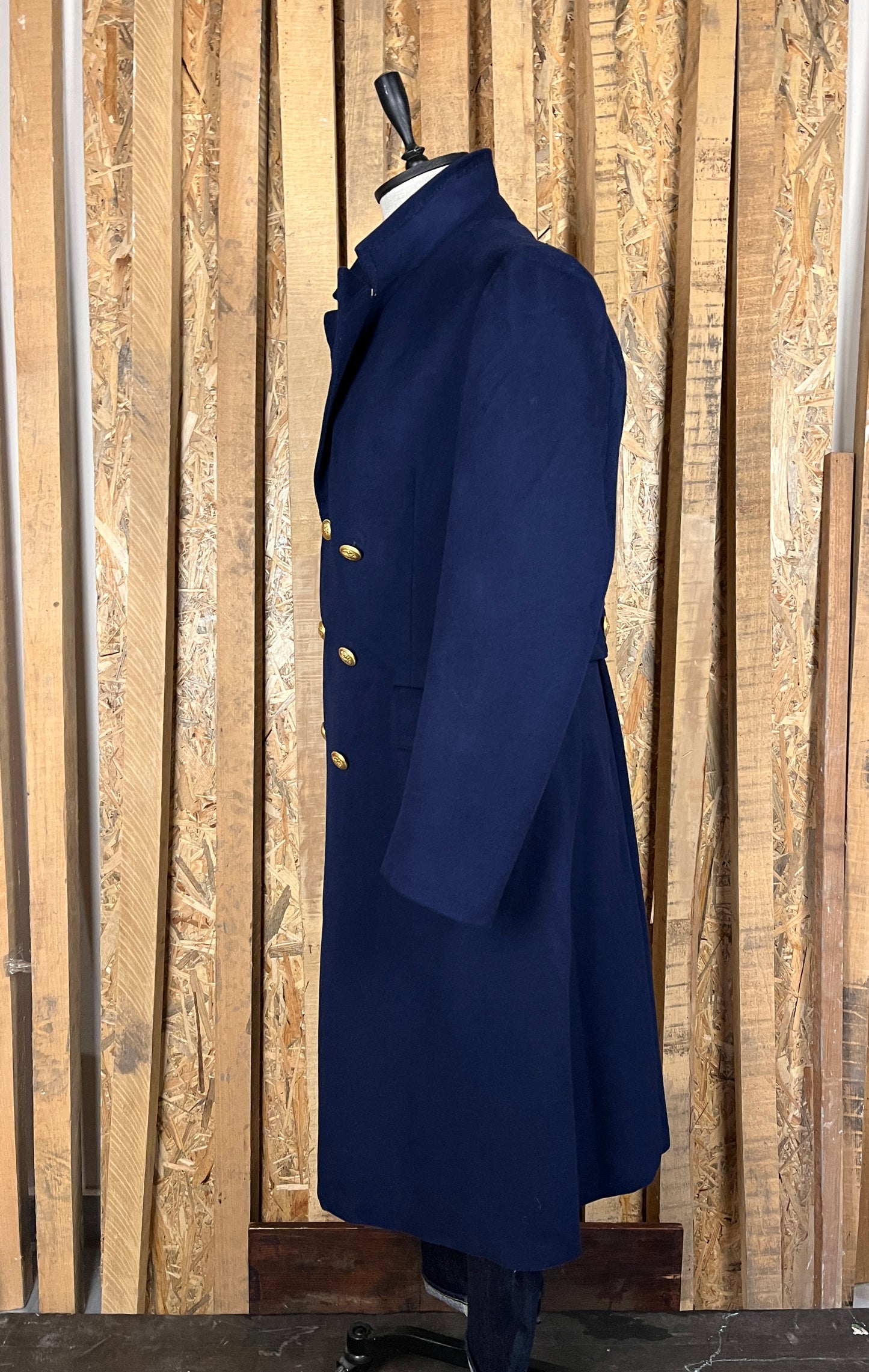 Italian Navy 100% Wool Coat (M-L)