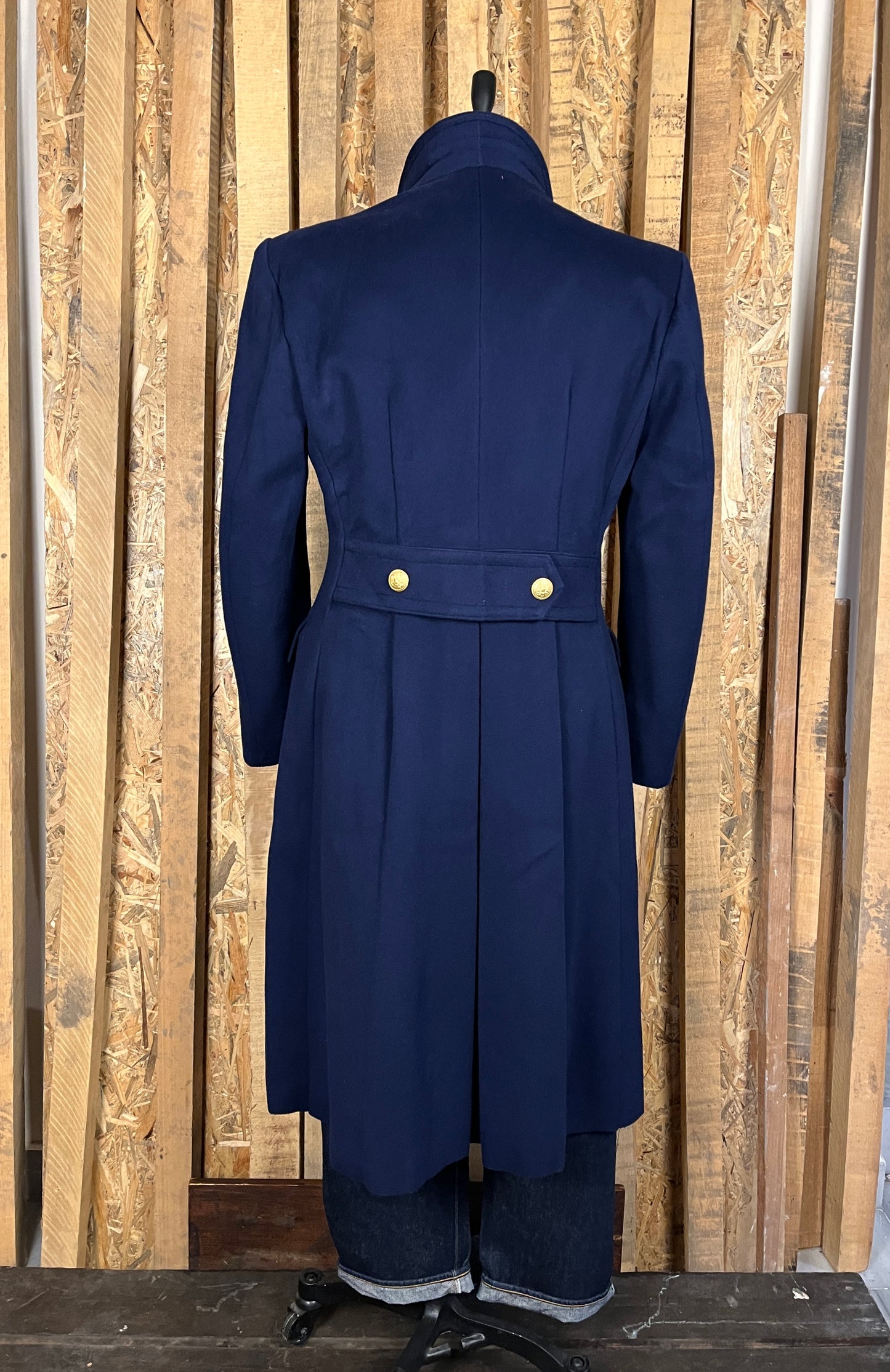 Italian Navy 100% Wool Coat (M-L)