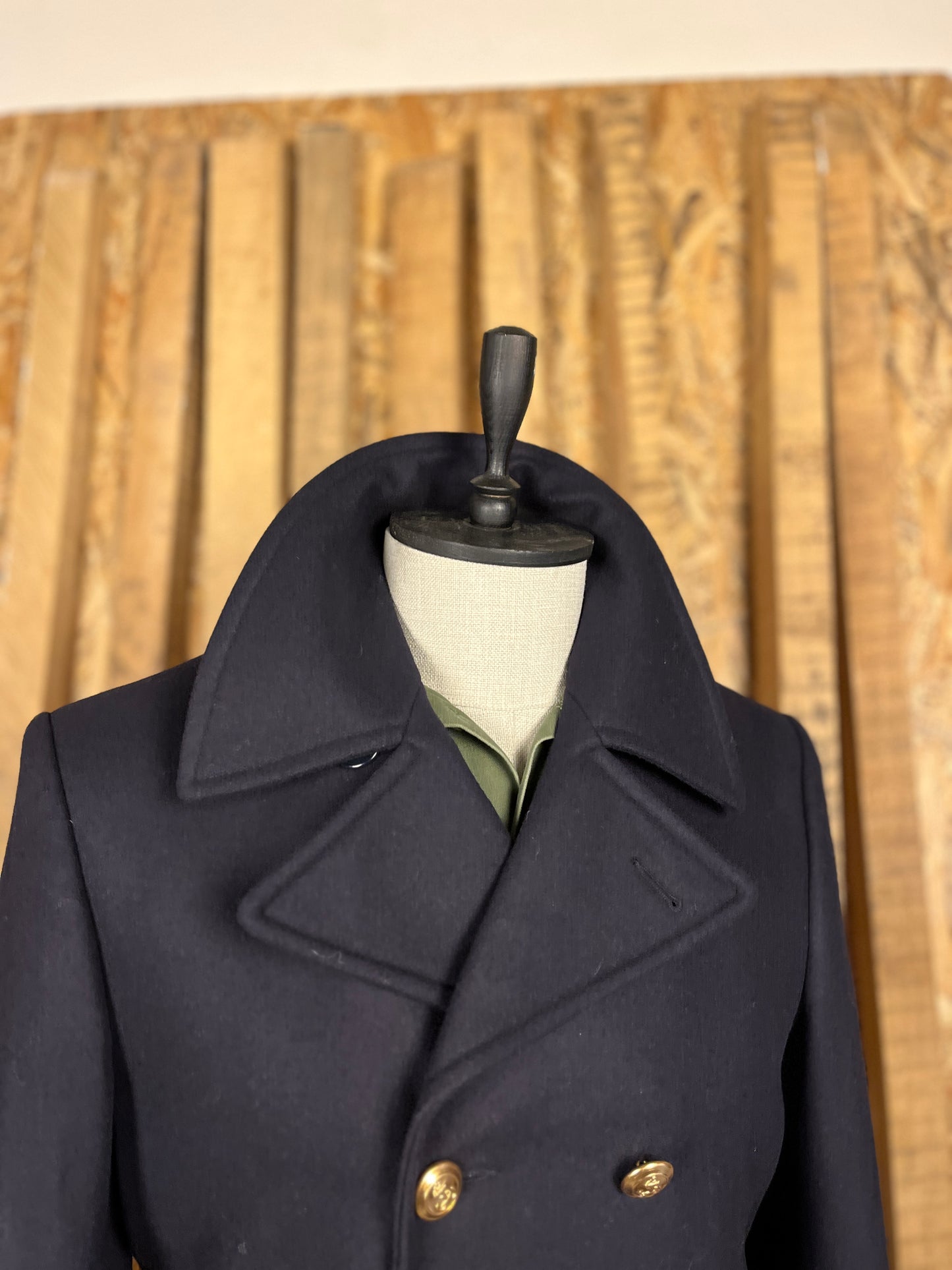 Italian Navy 100% Wool Coat (M-L)