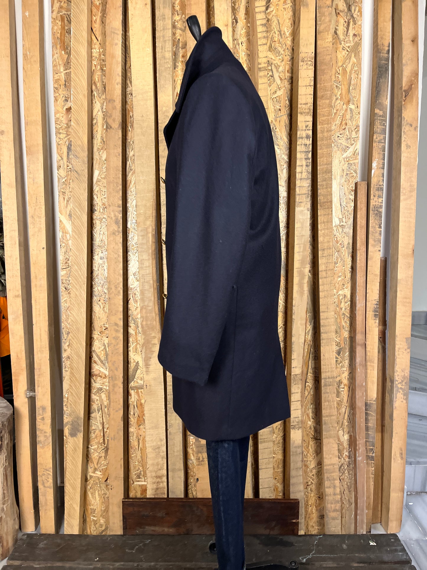 Italian Navy 100% Wool Coat (M-L)