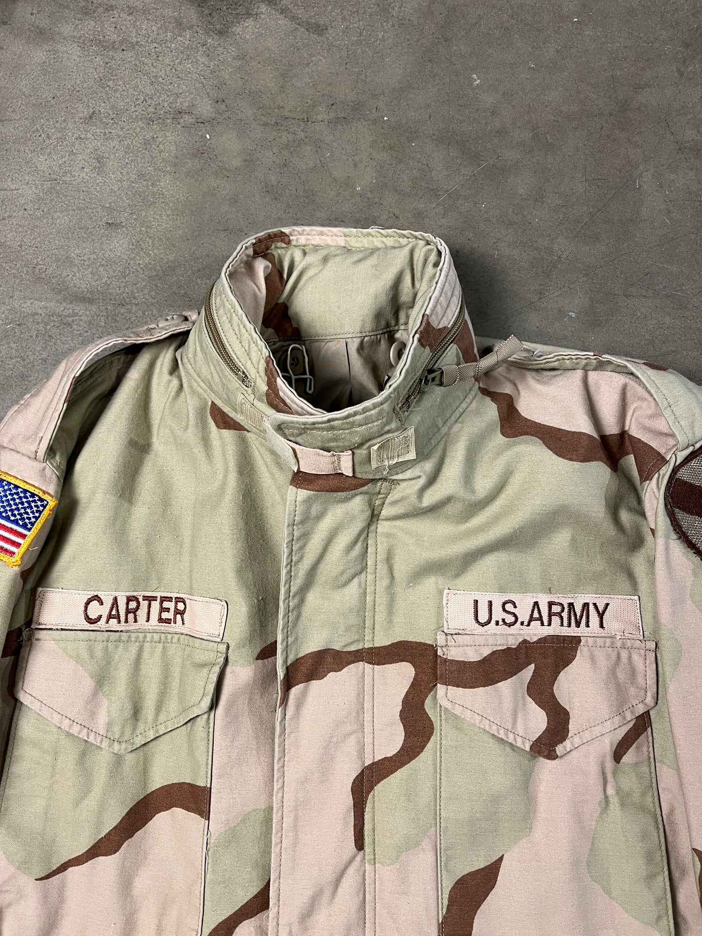 US Army 3-Color Desert M-65 Field Jacket (XL)