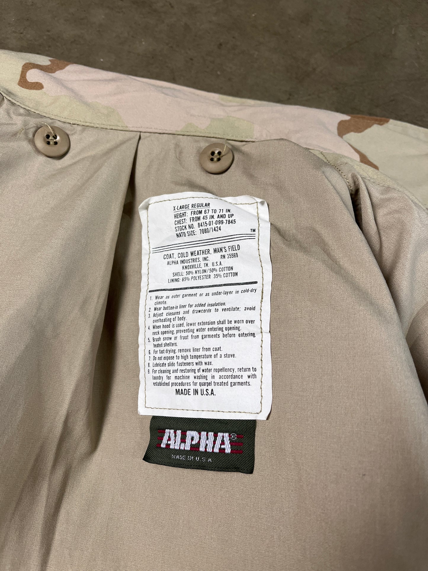 Alpha Industries 3-Color Desert M-65 Field Jacket (2XL)