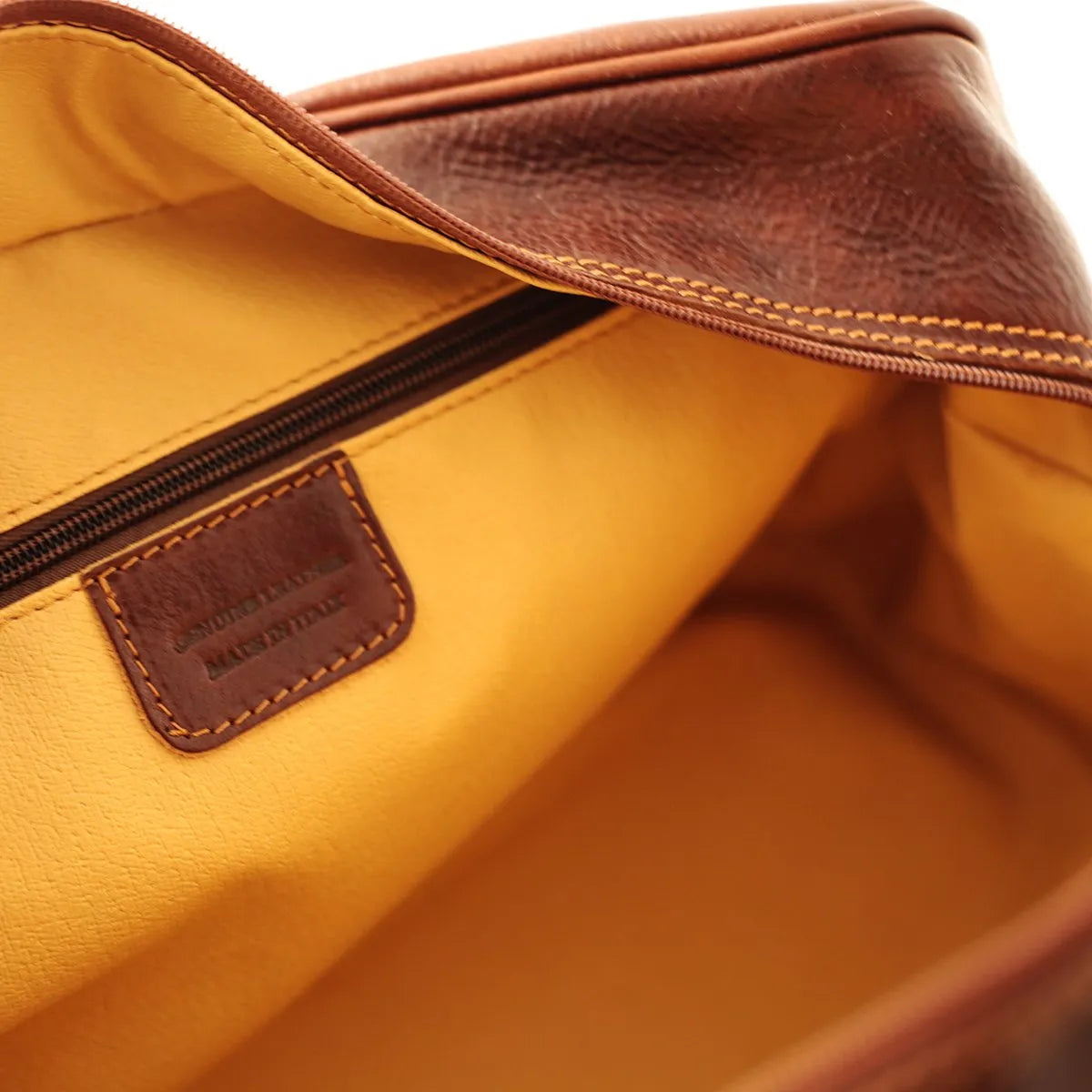 Fantini Pelletteria Leather Travel Bag Giglio