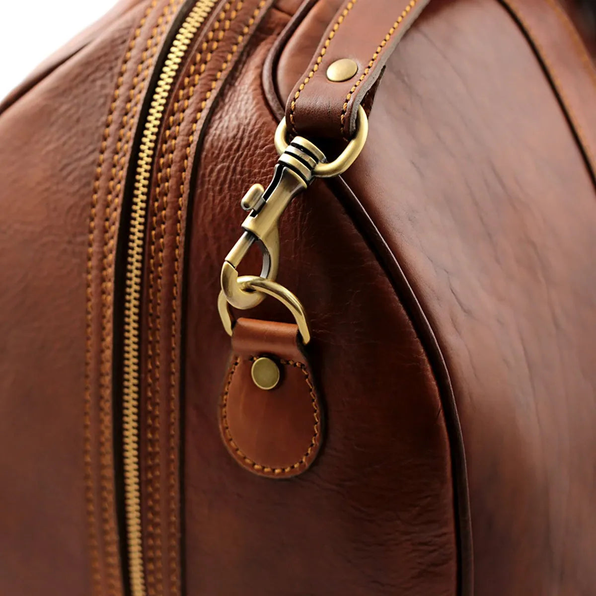 Fantini Pelletteria Leather Travel Bag Lisbona
