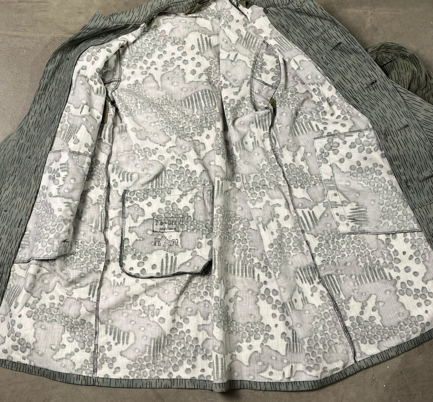 Czechoslovakian 60's Raindrop Camo Coat