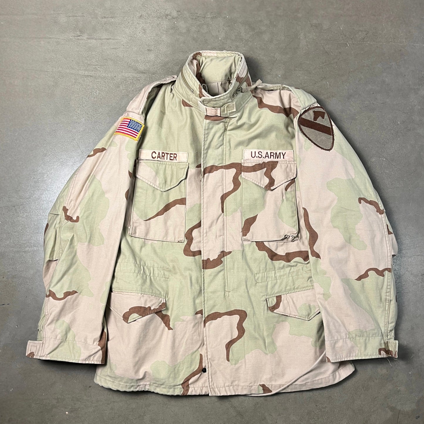 US Army 3-Color Desert M-65 Field Jacket (XL)