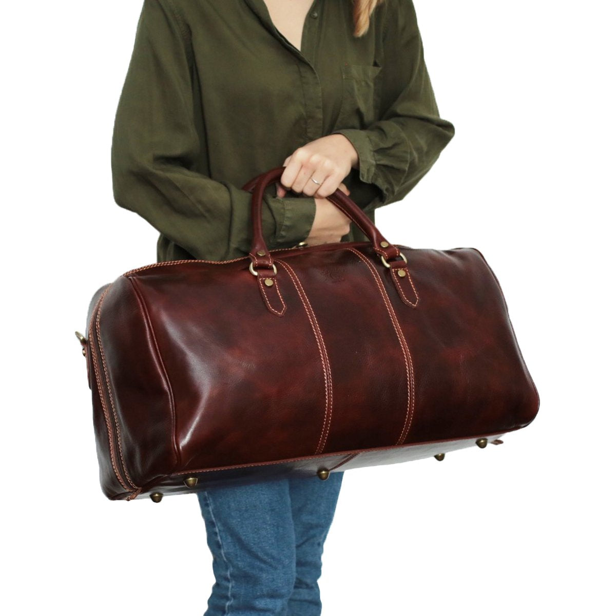 Fantini Pelletteria Leather Travel Bag Toscana