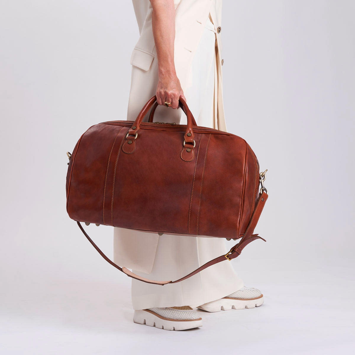 Fantini Pelletteria Leather Travel Bag Lisbona