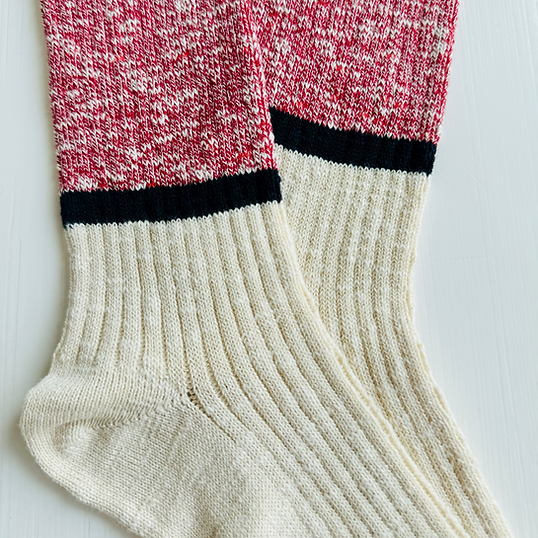 Heritage 9.1 Socks - Red & Natural