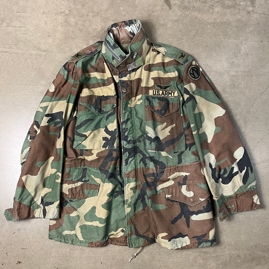 M-65 Woodland Camo Field Jacket (L)