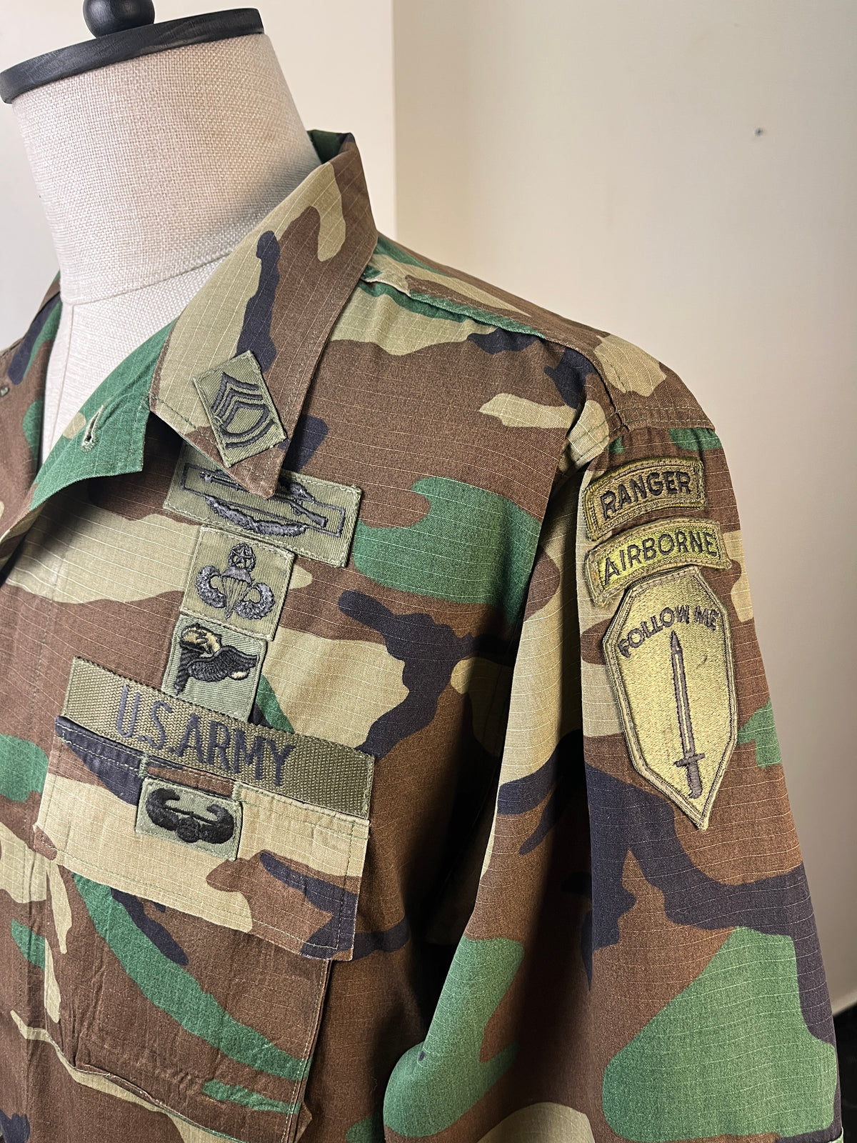 US Army Woodland Camo Jacket (L)