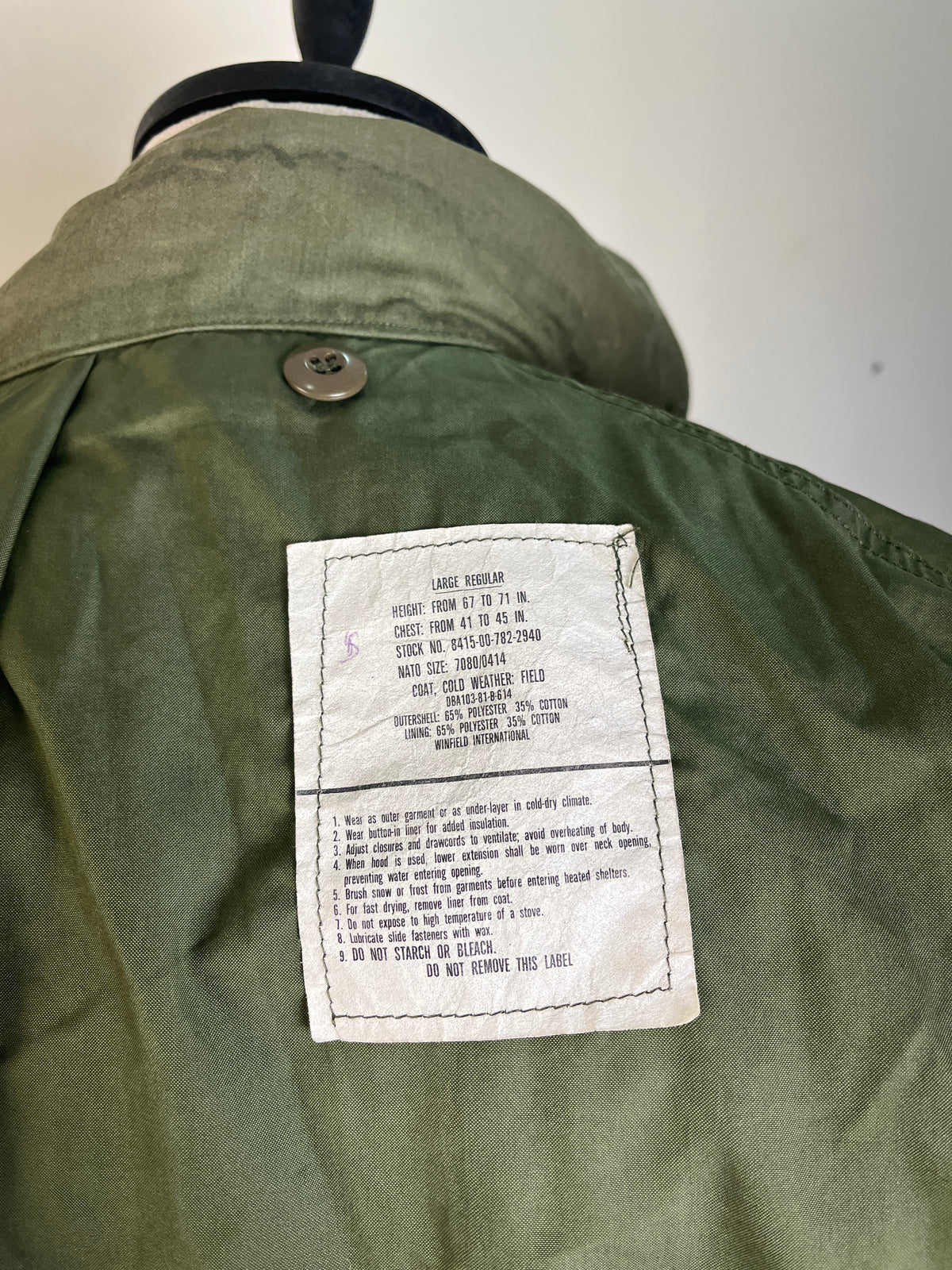 US Army OG107  M-65 Field Jacket with Liner (XL)