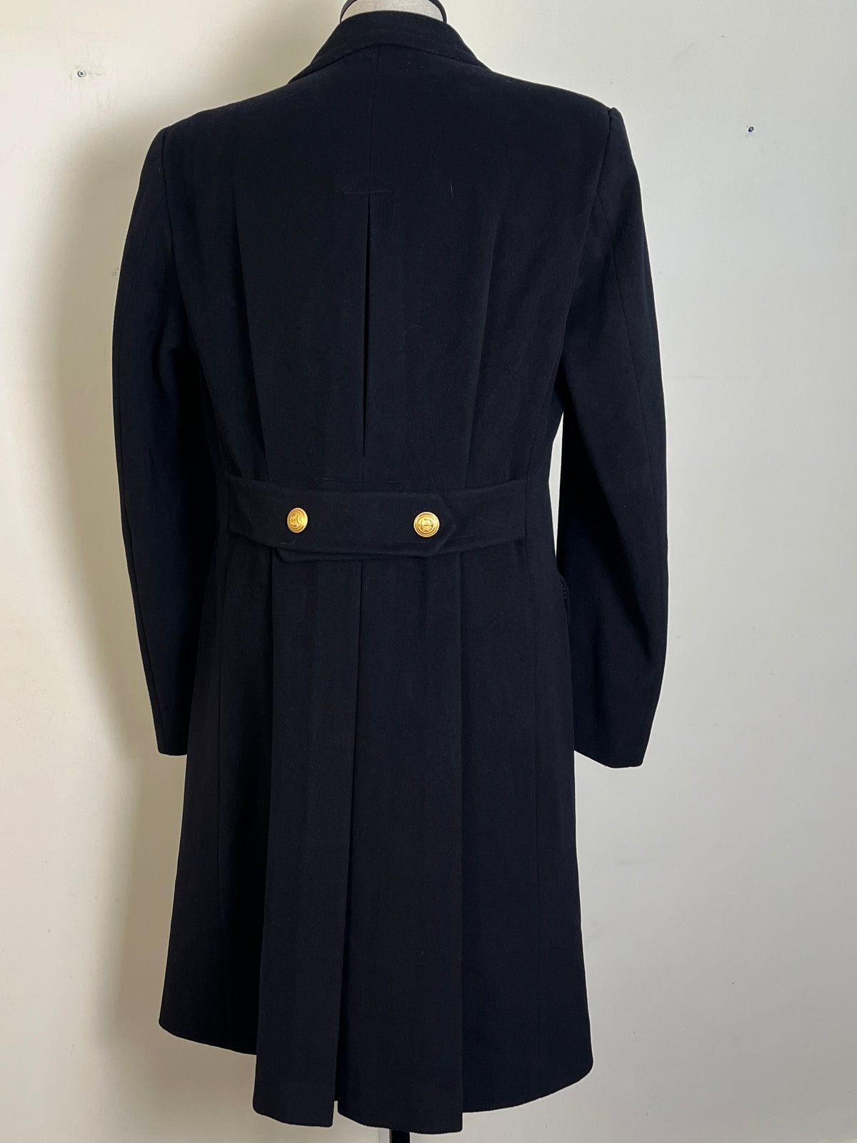 Italian Navy Wool Coat (L)