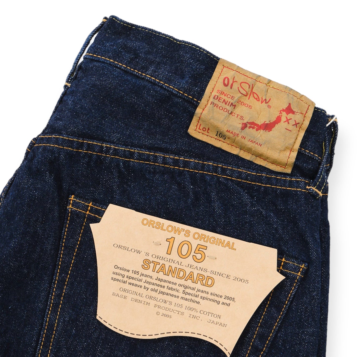 orSlow 105 STANDARD SELVEDGE JEANS ONE WASH