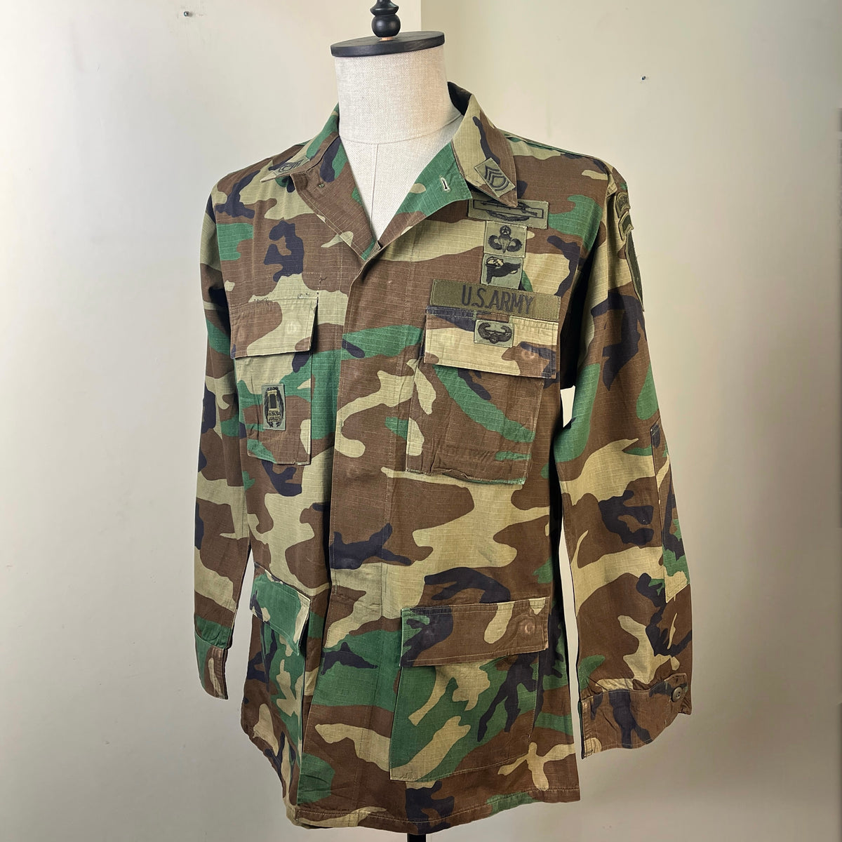 US Army Woodland Camo Jacket (L)