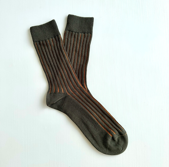 Heritage 9.1 Socks - Military Green & Orange