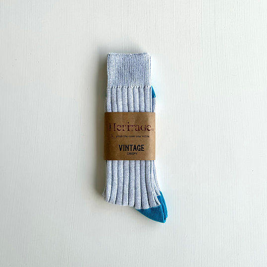 Heritage 9.1 Socks - White & Sky Vanisé