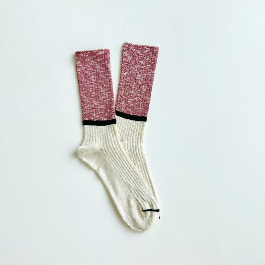 Heritage 9.1 Socks - Red & Natural