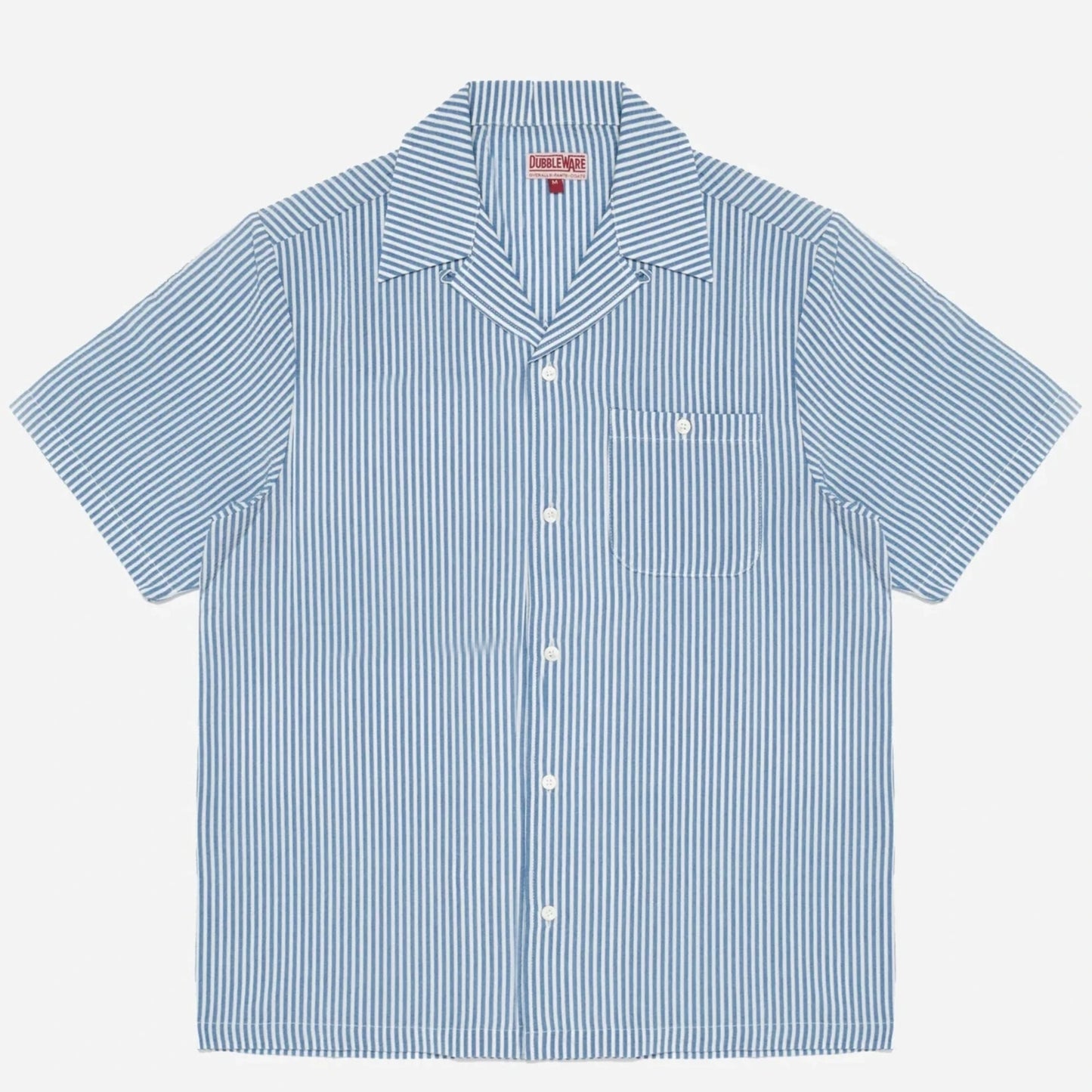 QUINCY SEERSUCKER SHORT SLEEVED SHIRT - NAVY/WHITE