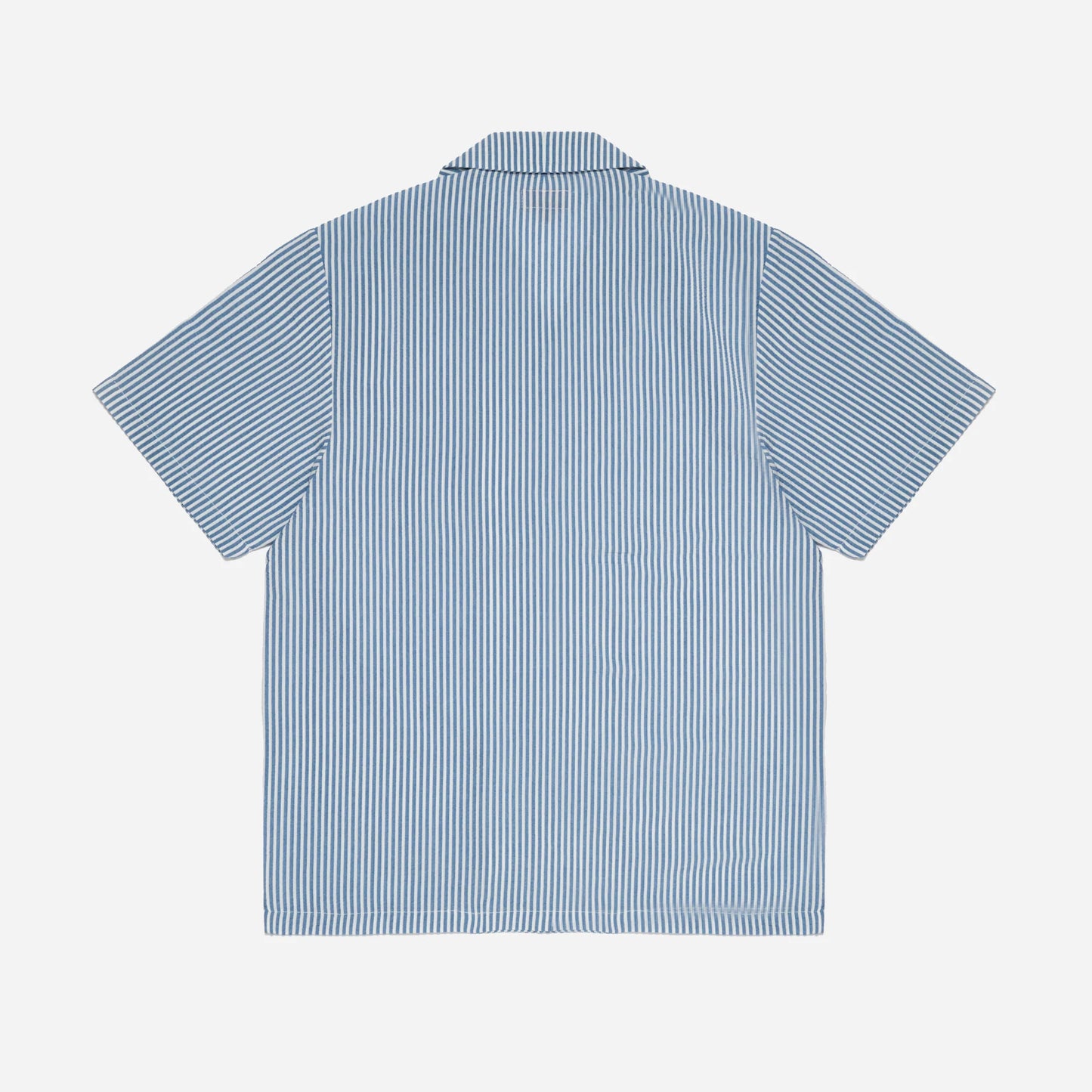 QUINCY SEERSUCKER SHORT SLEEVED SHIRT - NAVY/WHITE